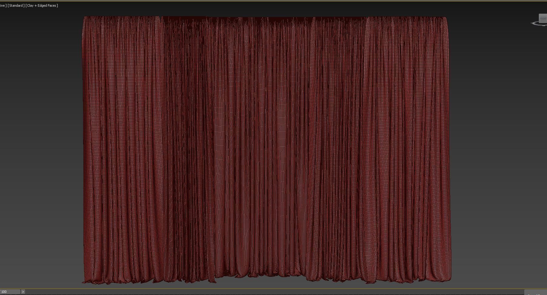 Curtains with tulle set 02  3D model_2