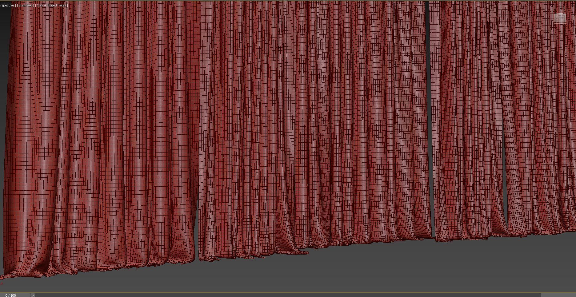 Curtains with tulle set 02  3D model_4
