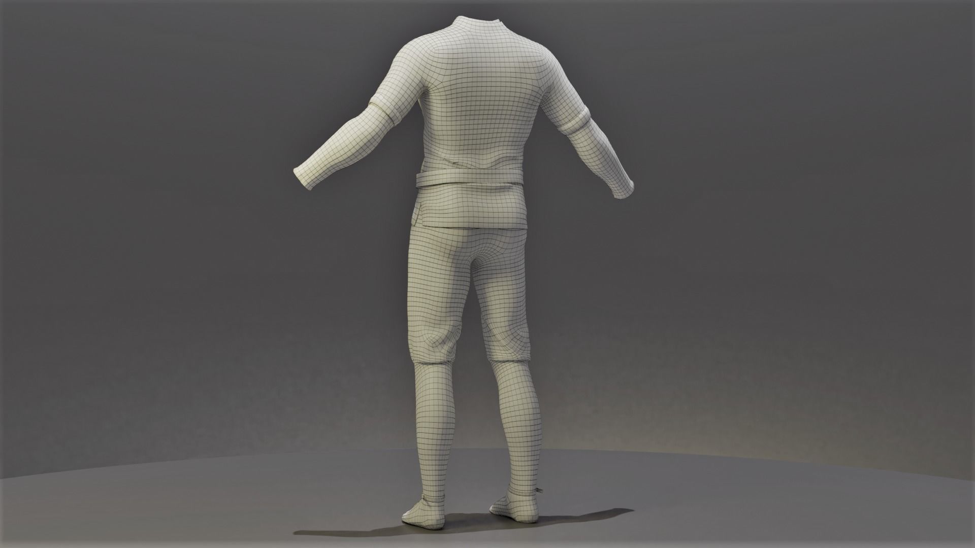 Four Guard Man Suits Low-poly 3D model_3