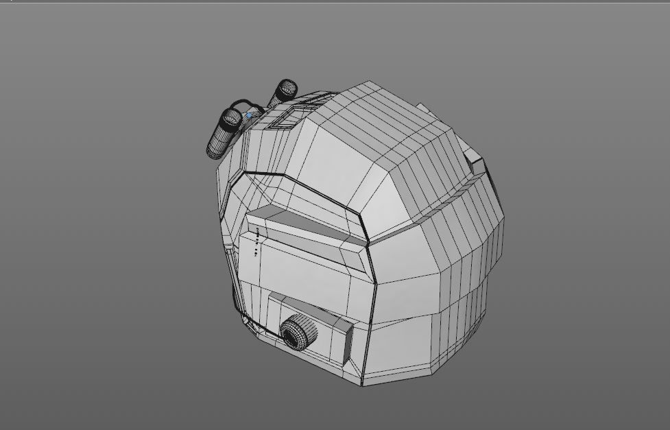 SiFi Military Helmet 3d Modeling Whit Night Vision Device Low-poly 3D model_24