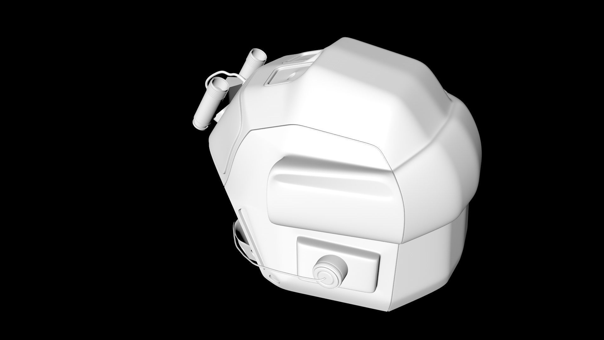 SiFi Military Helmet 3d Modeling Whit Night Vision Device Low-poly 3D model_21