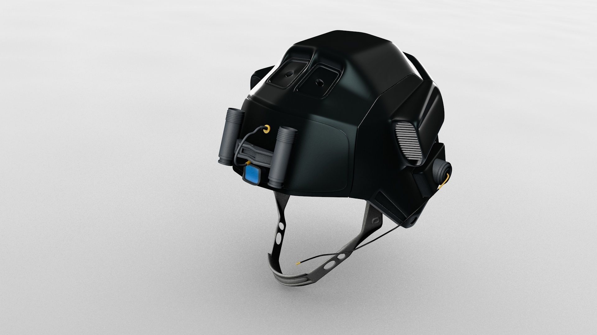 SiFi Military Helmet 3d Modeling Whit Night Vision Device Low-poly 3D model_10