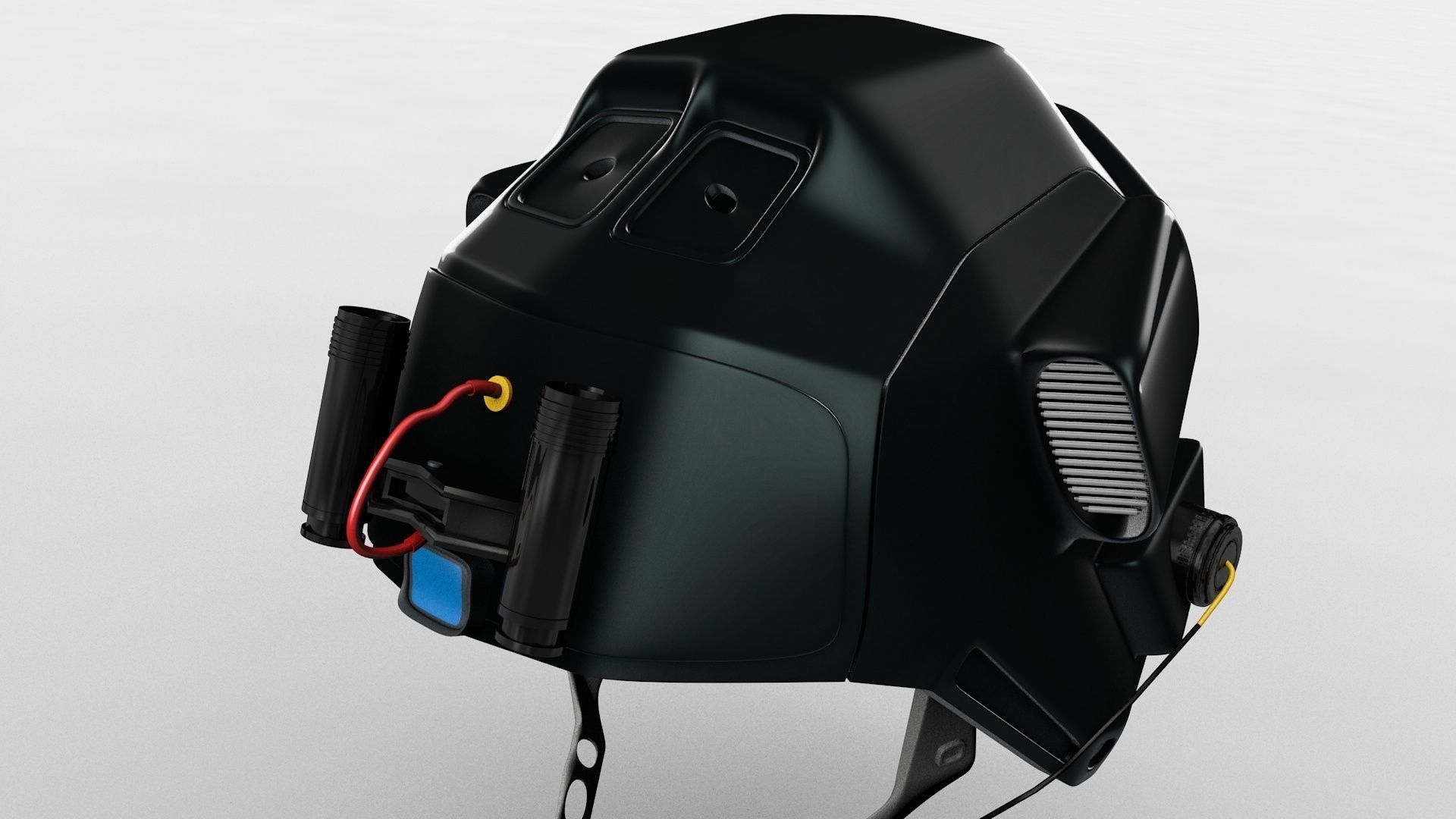 SiFi Military Helmet 3d Modeling Whit Night Vision Device Low-poly 3D model_8