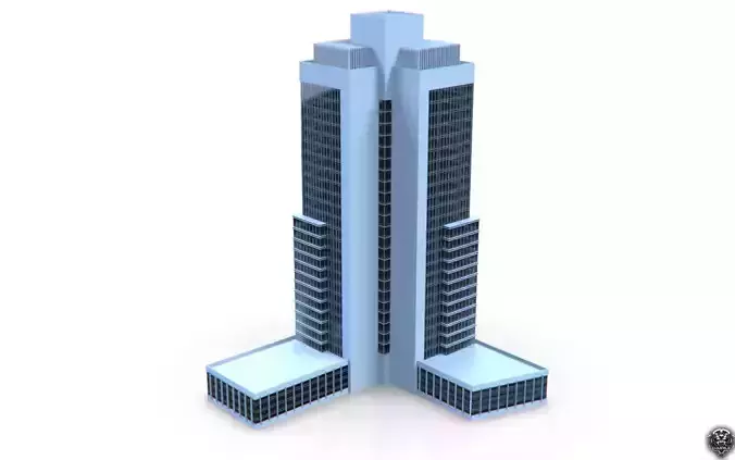 Office Building Low-poly 3D model