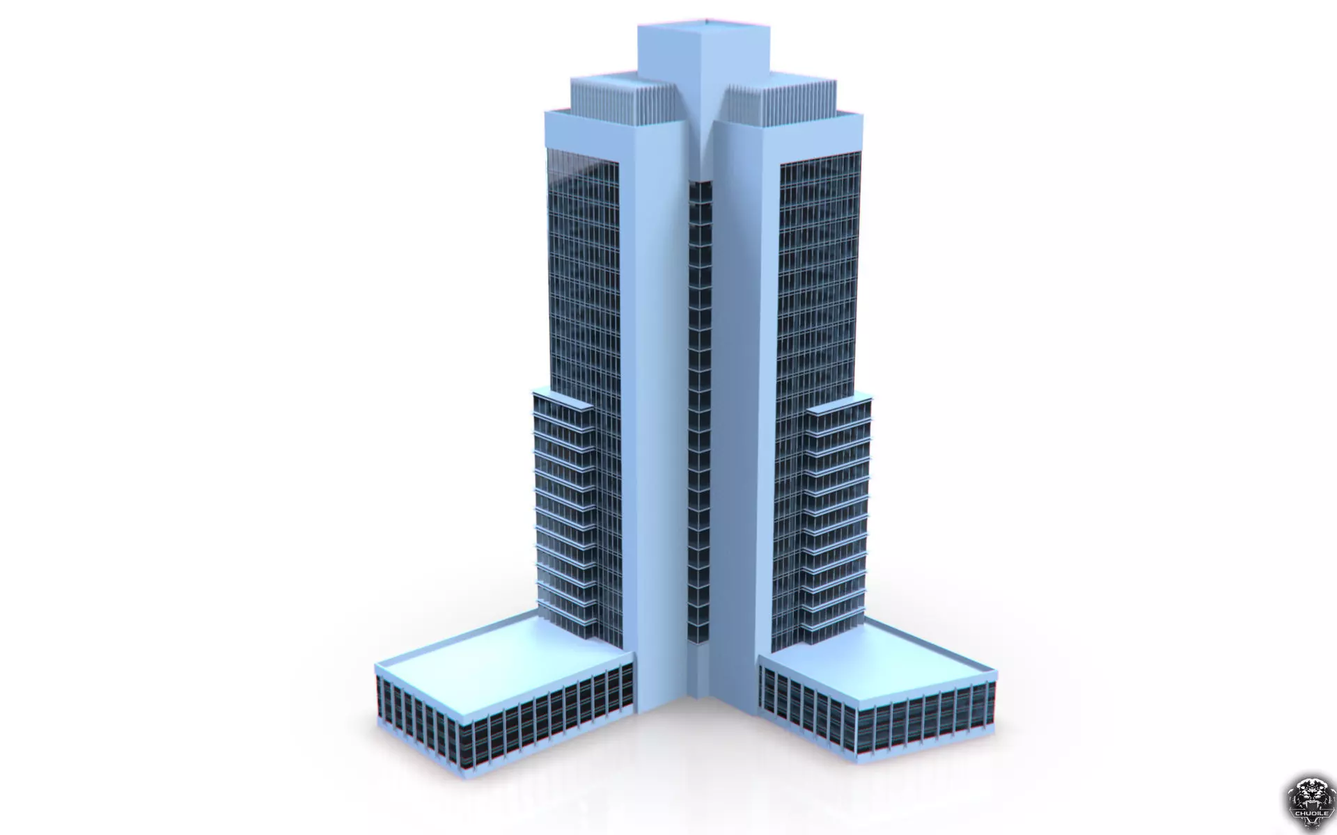 Office Building Low-poly 3D model