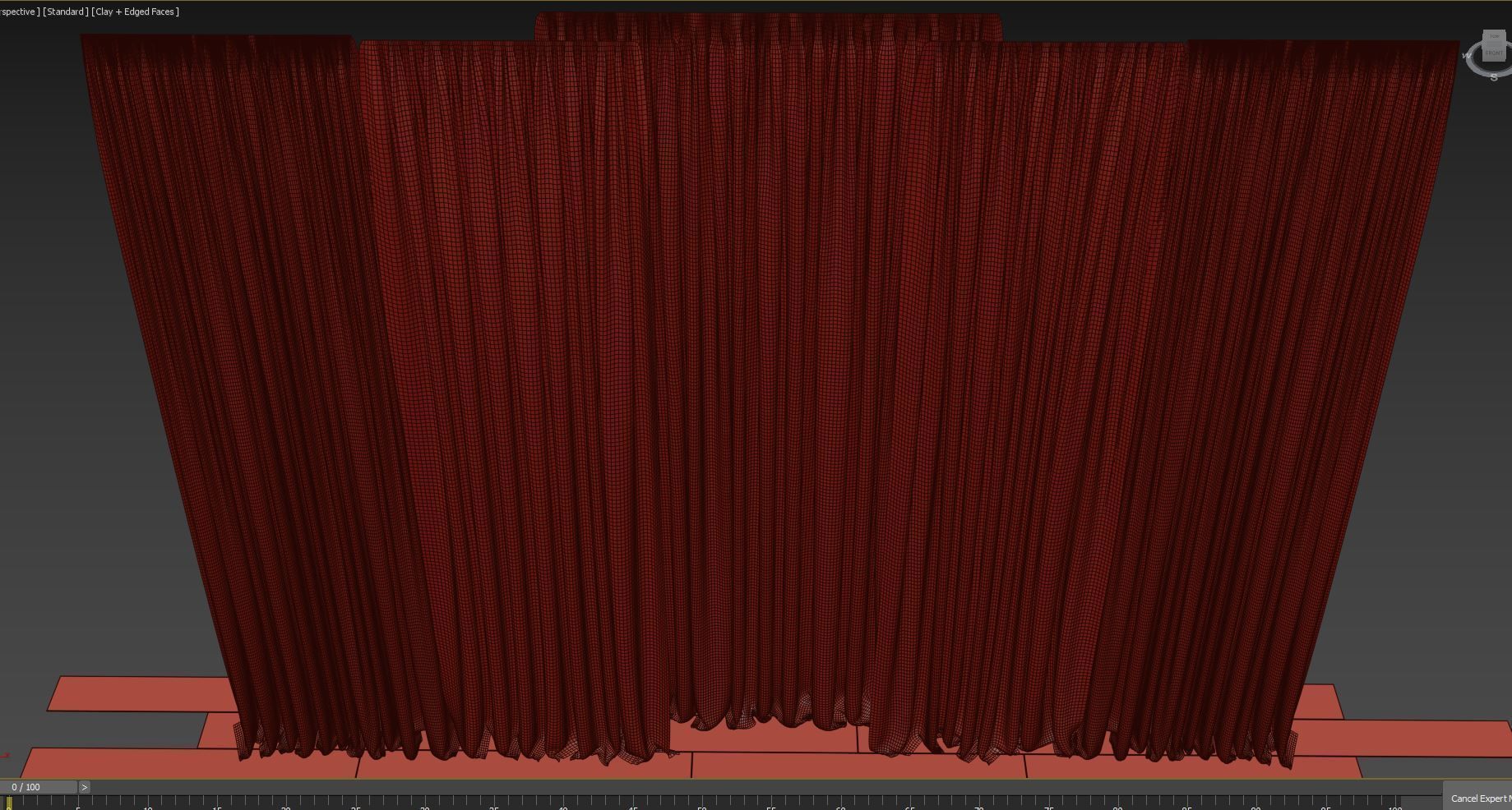 Curtains with tulle set 06 3D model_4