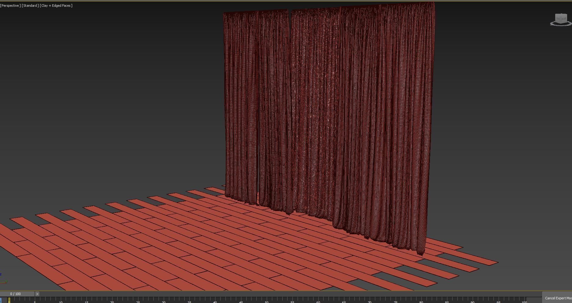 Curtains with tulle set 07 3D model_4