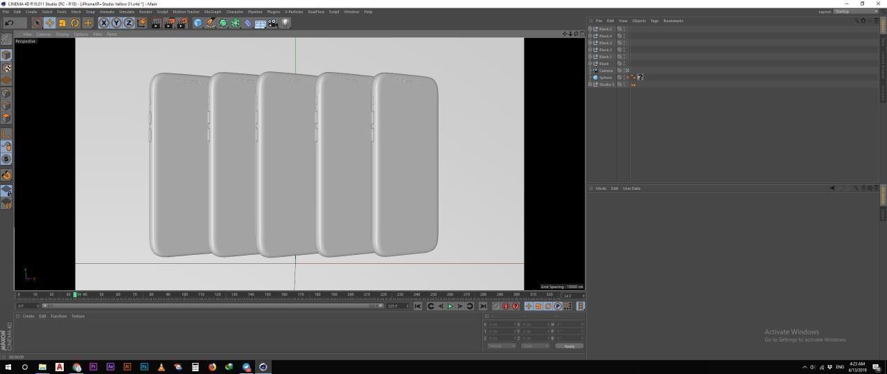 iPhone XR Collection all colors 3D model_3