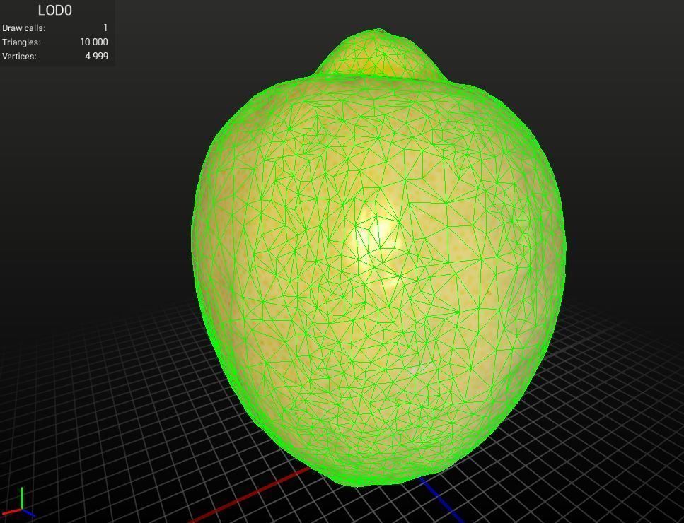 Realistic - Lemon Low-poly 3D model_1