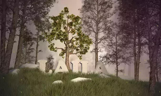 plant tree in forest