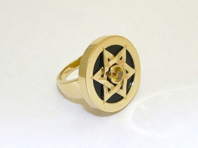 The star of David ring 3D print model