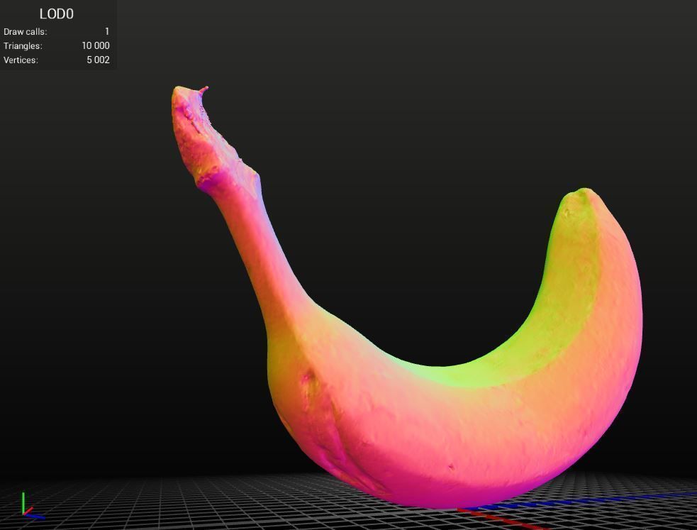 Realistic - Banana Low-poly 3D model_2