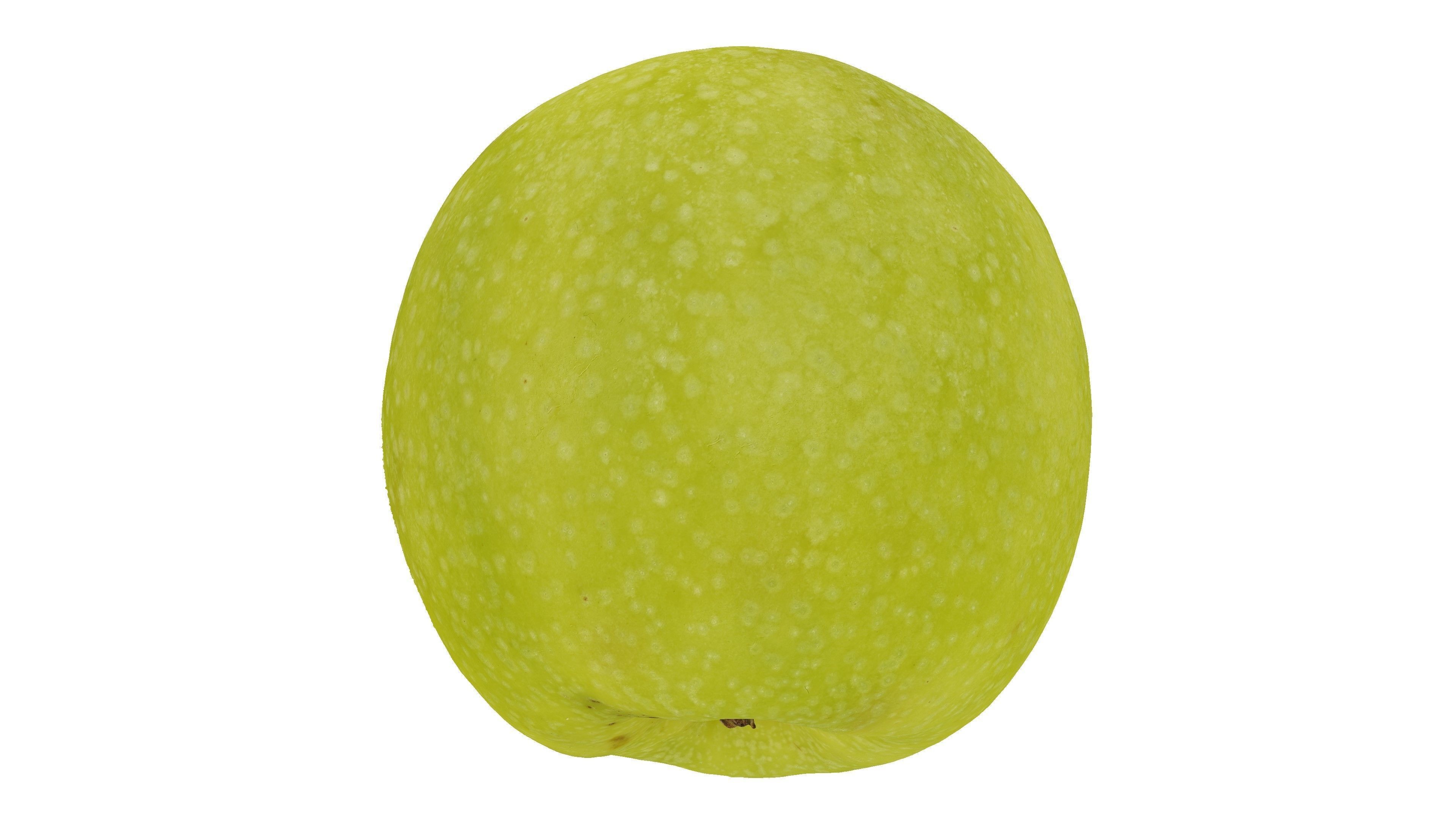 Realistic - Green Apple Low-poly 3D model_6