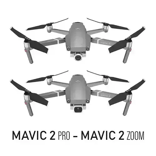 Mavic 2 Pro and Mavic 2 Zoom 3D model Mavic 2 Pro and Mavic 2 Zoom 3D model