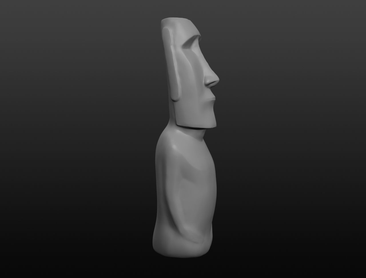 Moai statue 3D model