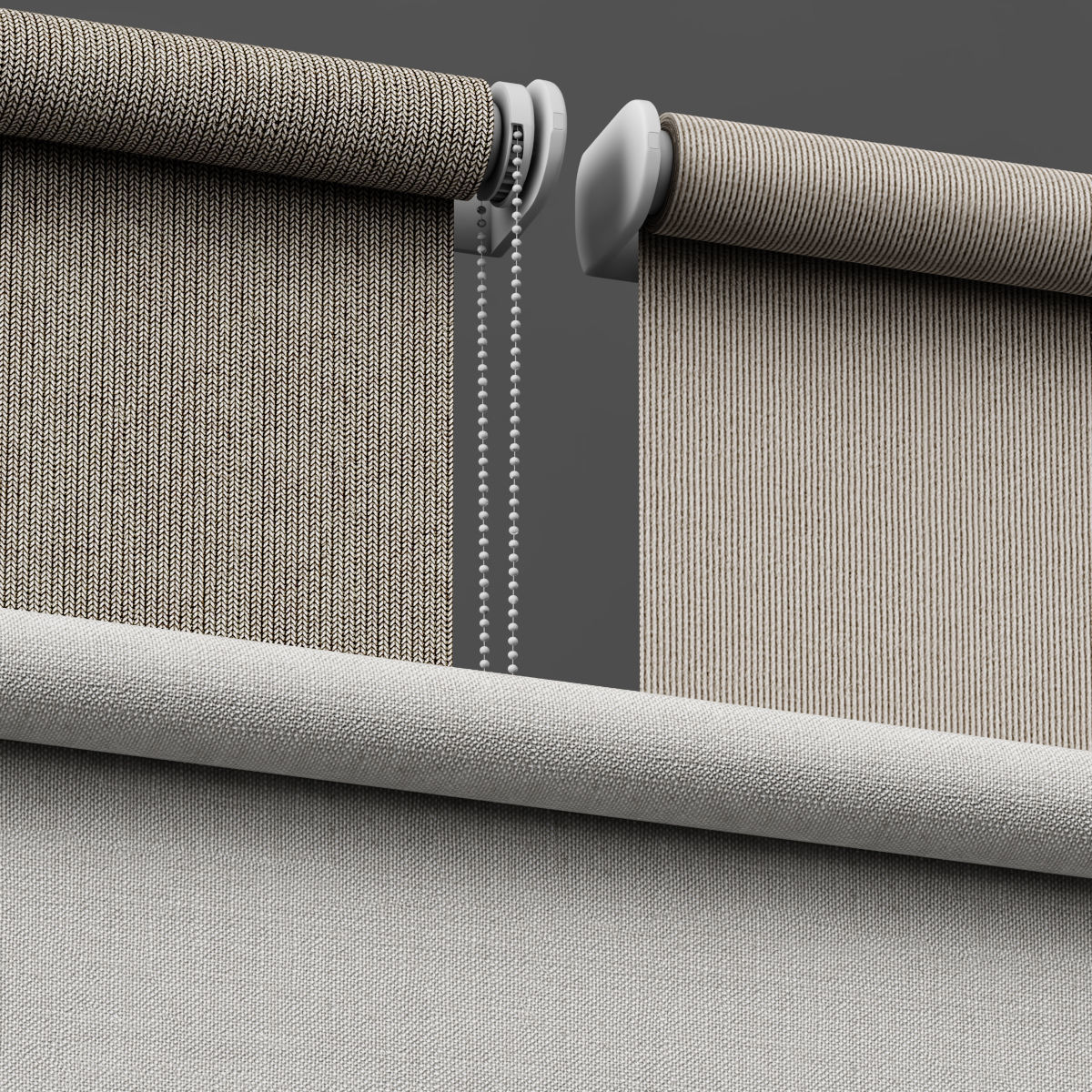 roller blind set 01  3D model_1