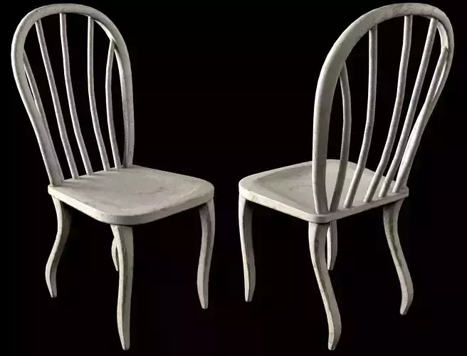 chair model 3D wood