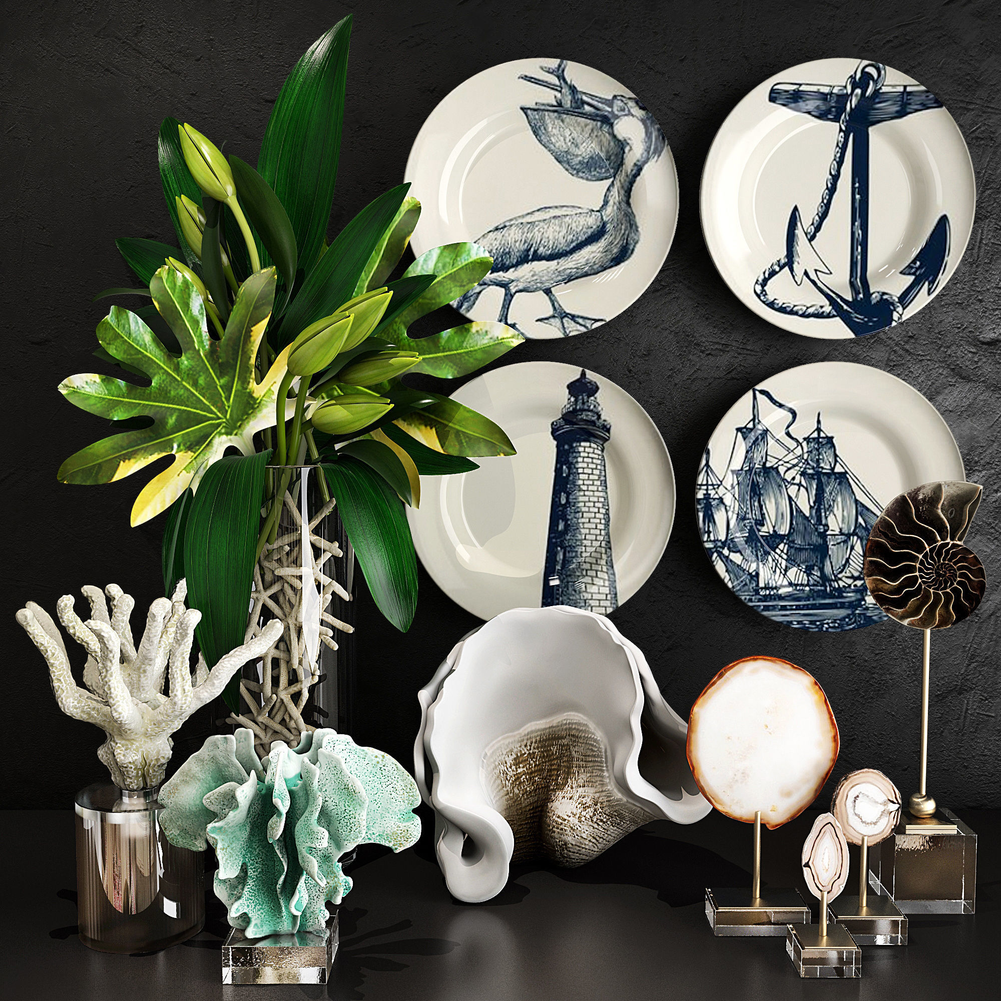 Decor set 34 3D model_1