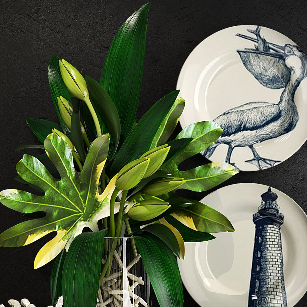 Decor set 34 3D model_4