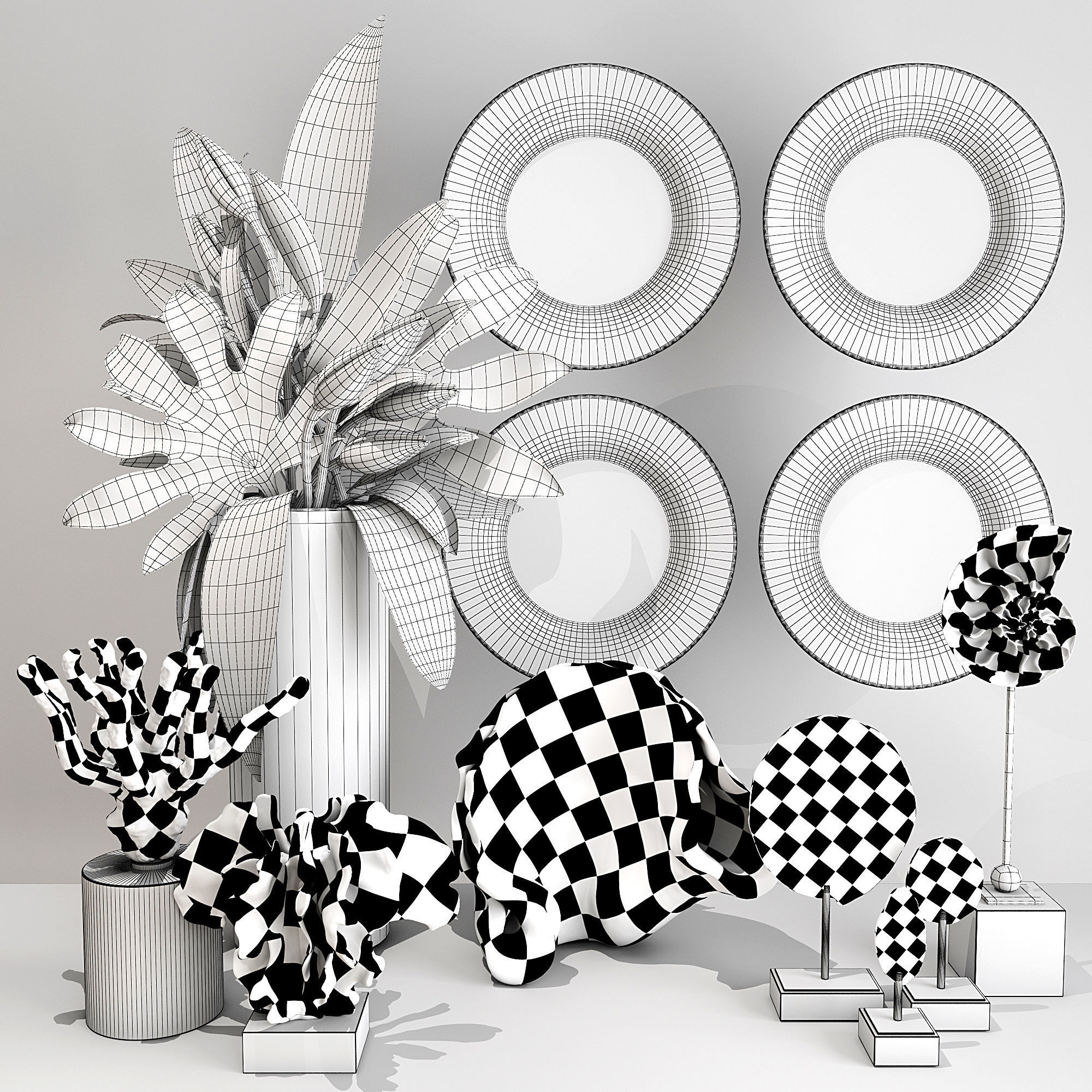Decor set 34 3D model_5