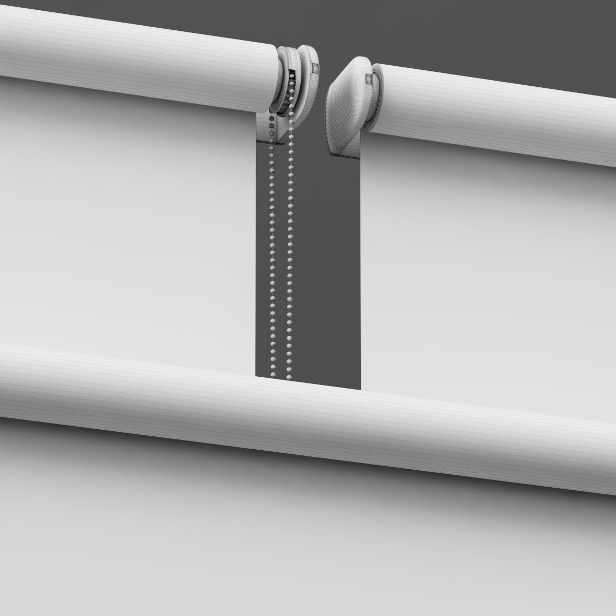 roller blind set 02  3D model_7