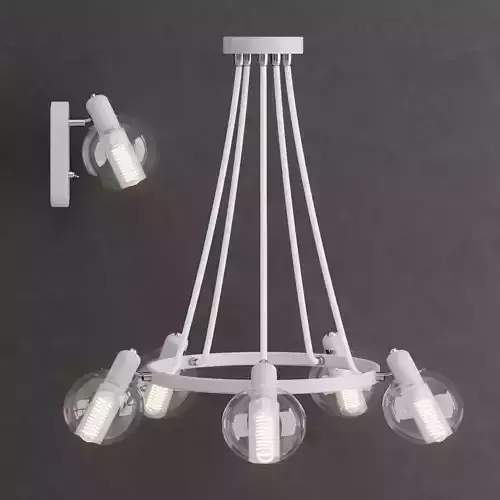 Chandelier 3648   5 Lumion RITA and Sconce 3648  1W Lumion RITA 