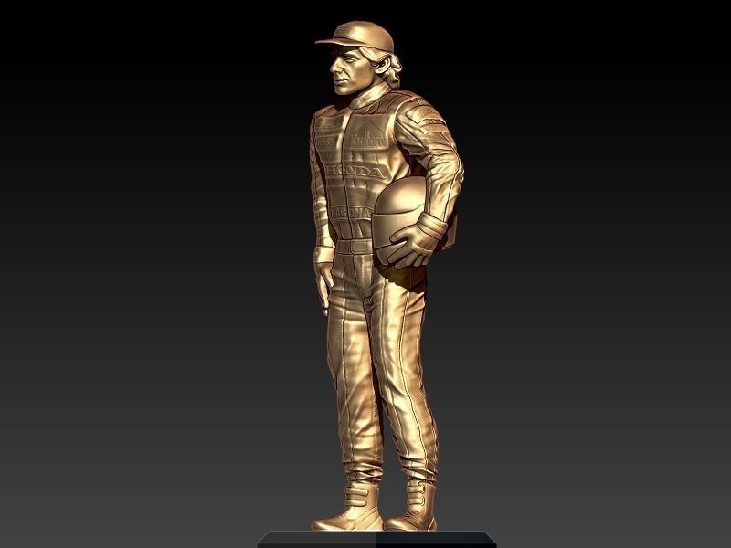 Ayrton Senna Statuette 3D print model_3