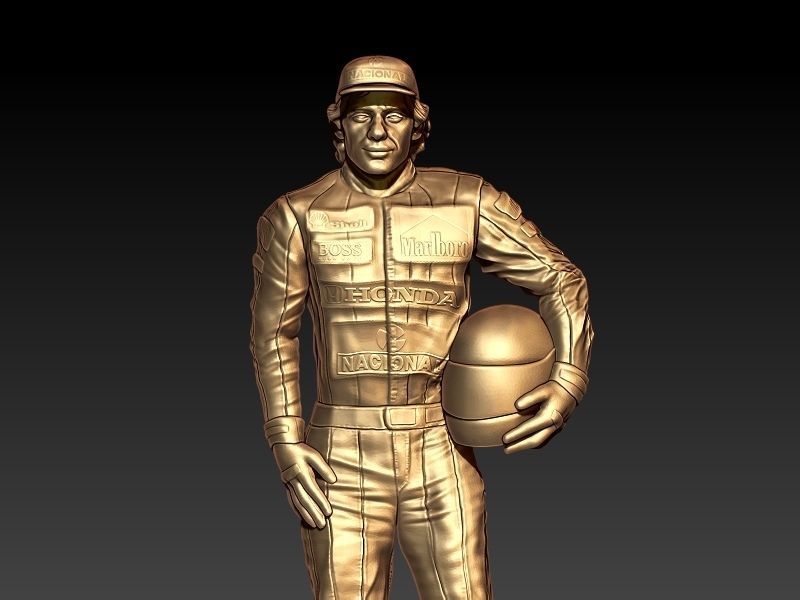 Ayrton Senna Statuette 3D print model_1