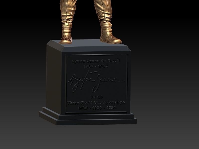 Ayrton Senna Statuette 3D print model_7