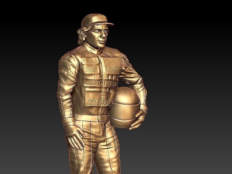 Ayrton Senna Statuette 3D print model_4