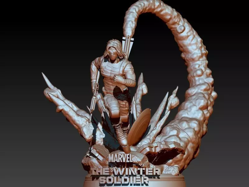Winter Soldier Marvel 3D print model_0