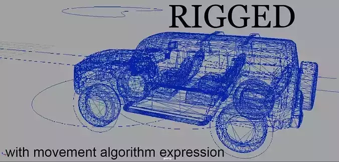 3D Rigged car