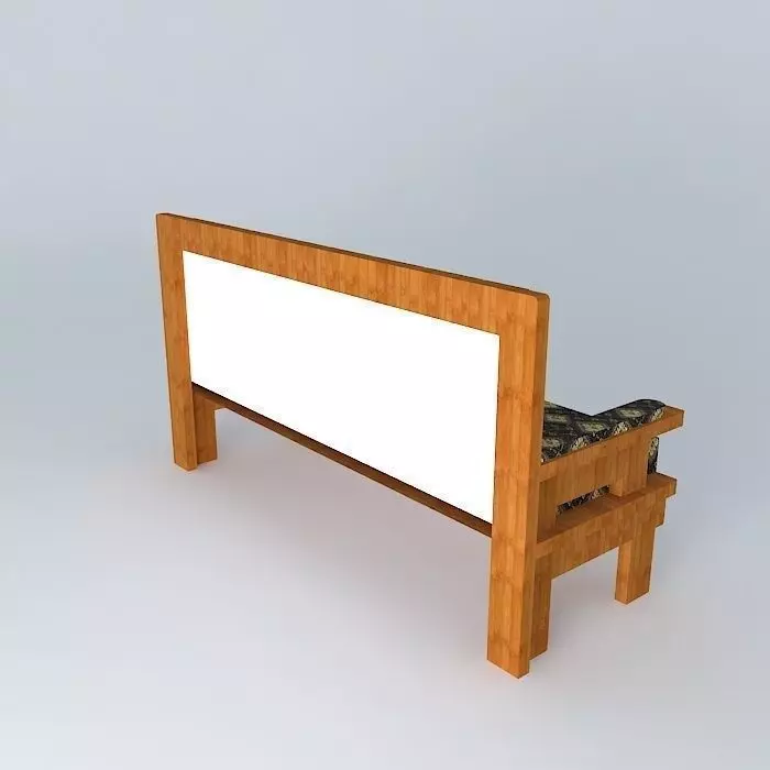 Sofa in recycled wood 3D model_0