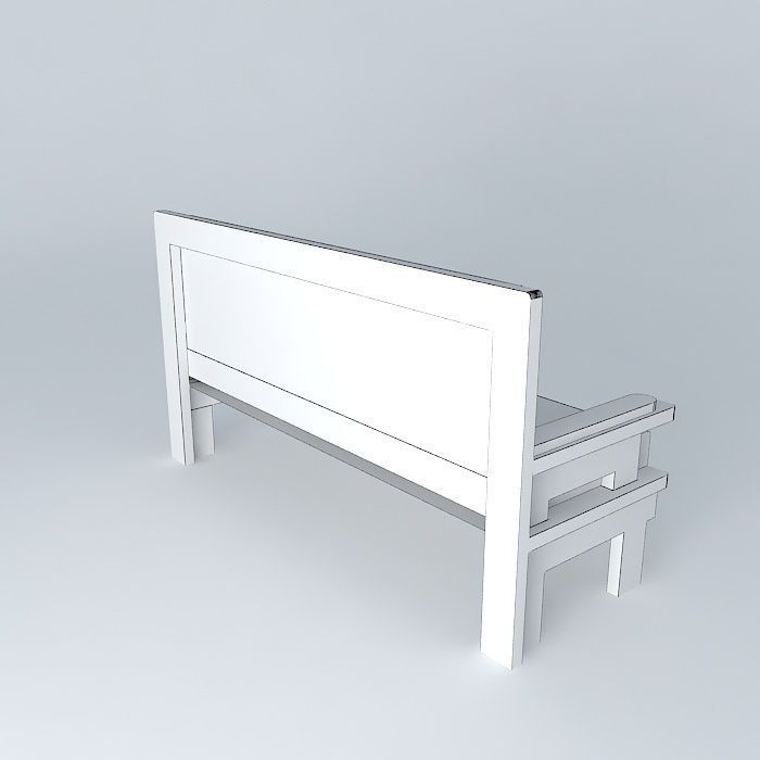 Sofa in recycled wood 3D model_3