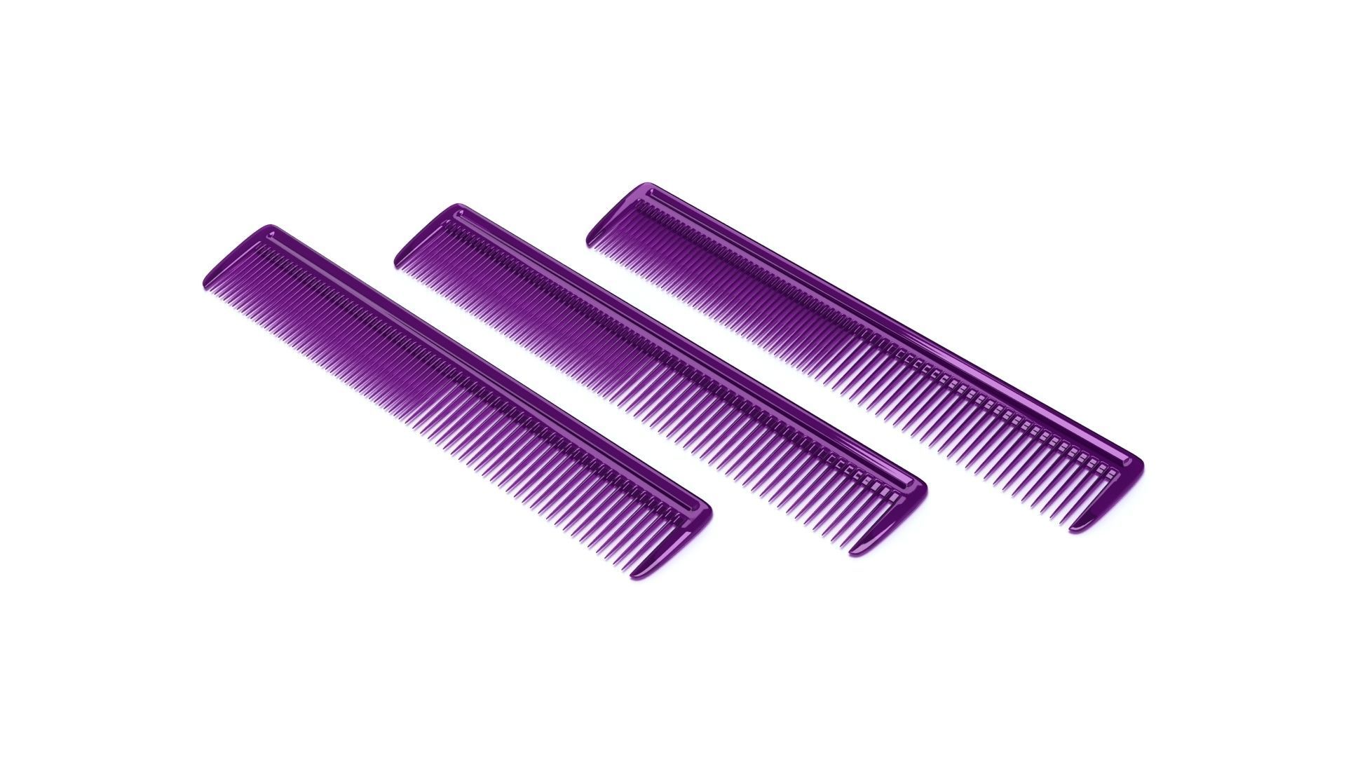 Hair comb Low-poly 3D model_6