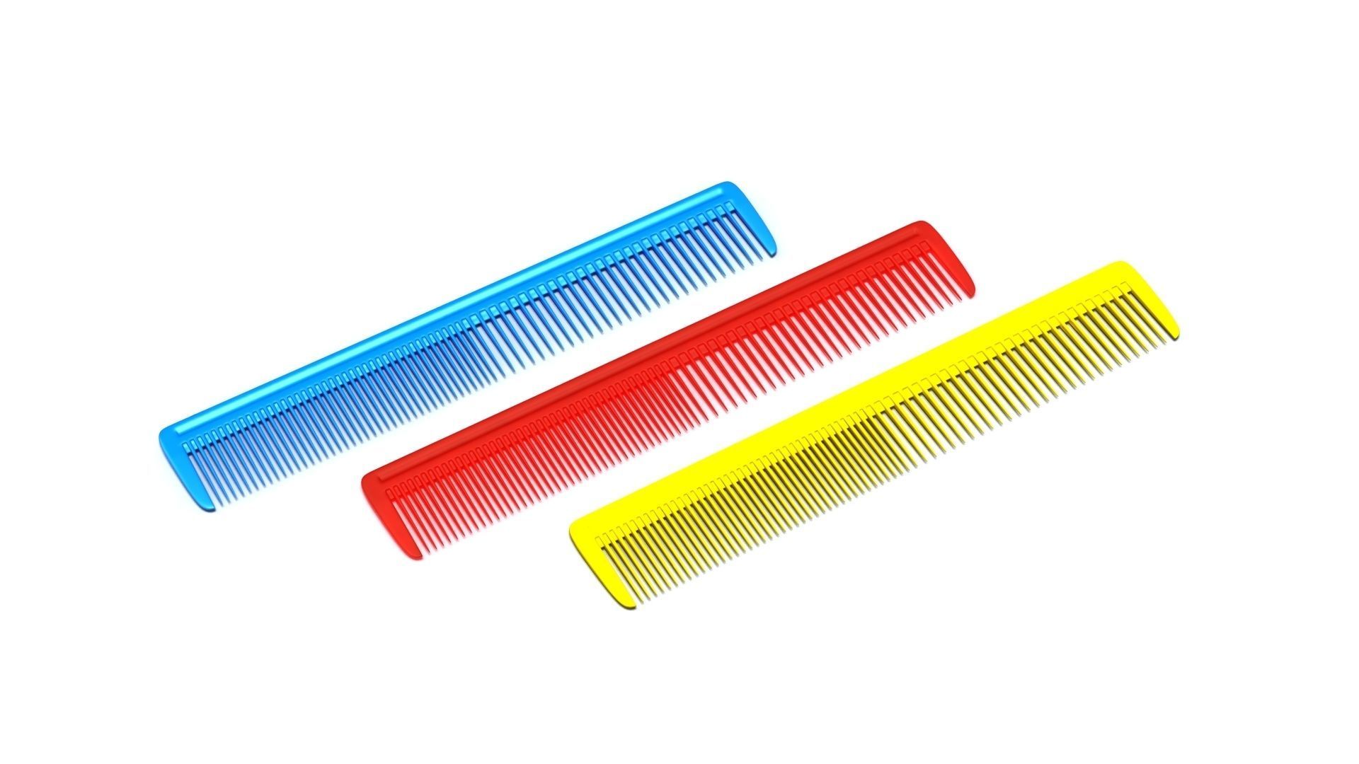 Hair comb Low-poly 3D model_5