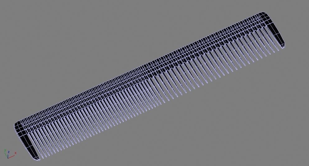 Hair comb Low-poly 3D model_9