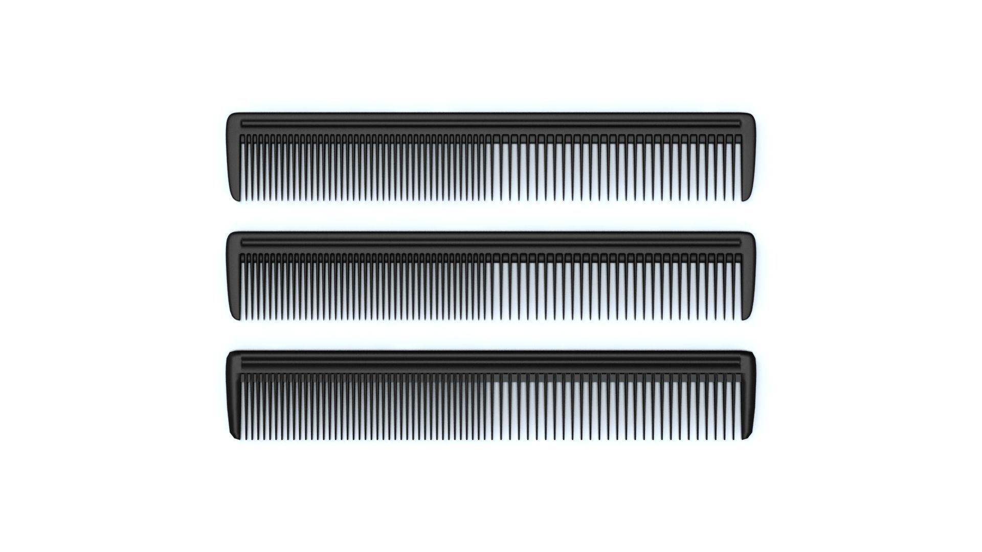 Hair comb Low-poly 3D model_8