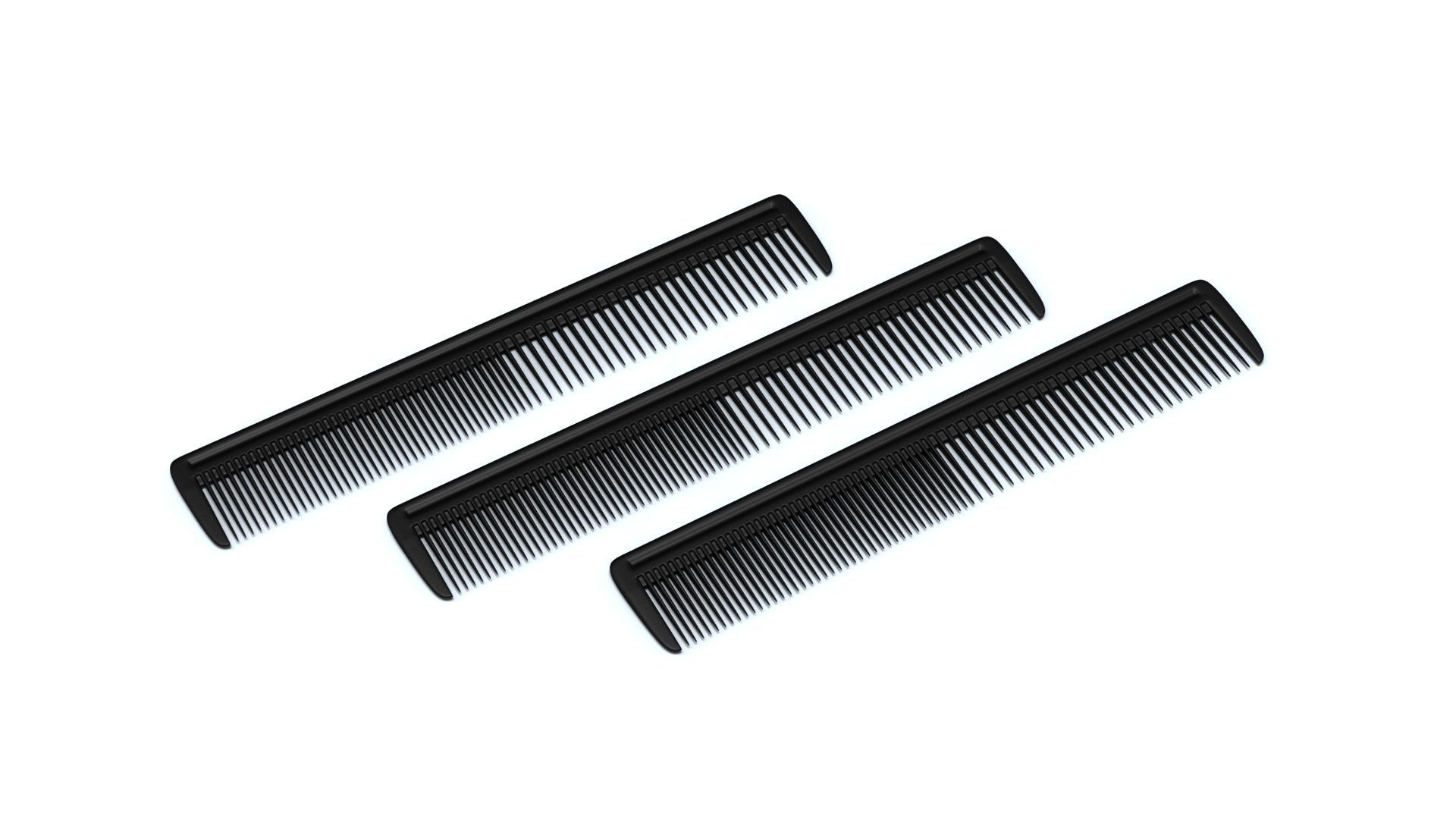 Hair comb Low-poly 3D model_2