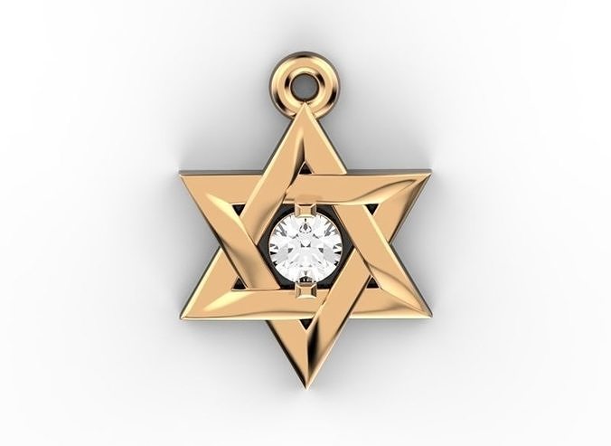 David star pendant  3D print model