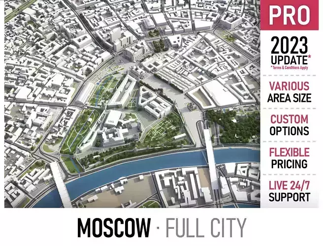 Moscow Low-poly 3D model