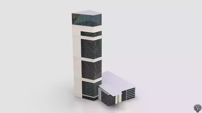 Office Building Low-poly 3D model