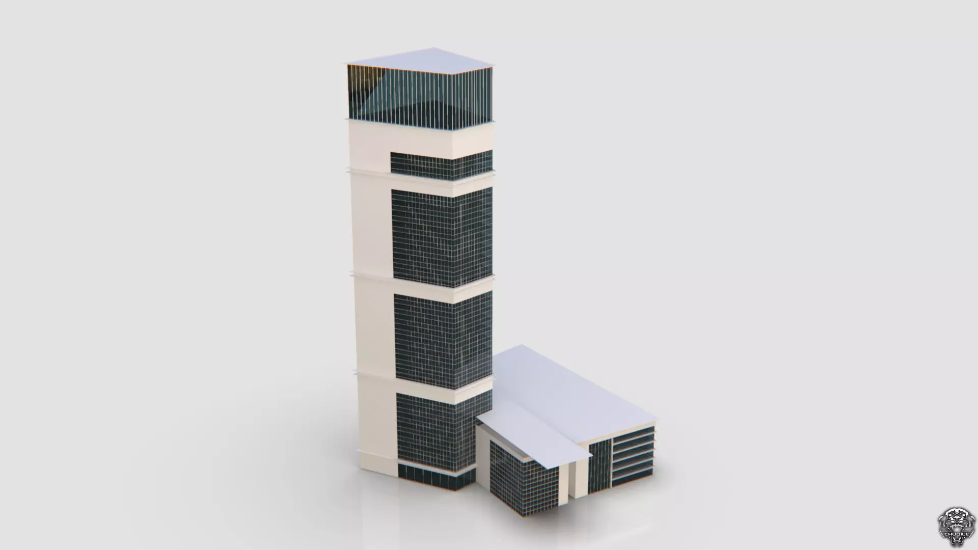 Office Building Low-poly 3D model