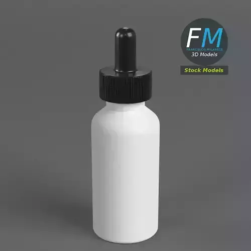 Opaque dropper bottle 1 3D model