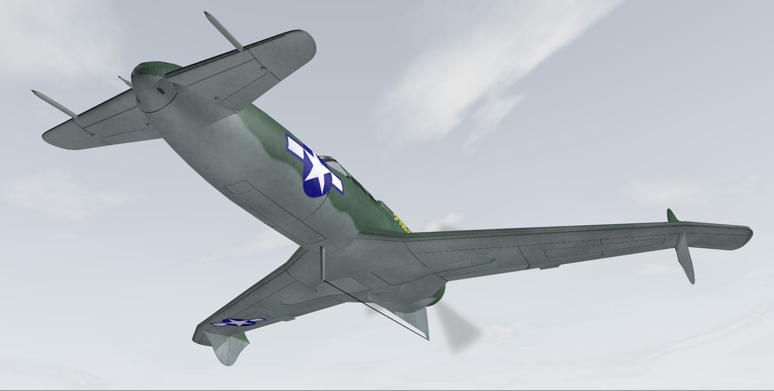 Curtiss-Wright XP-55 Ascender 3D model_9