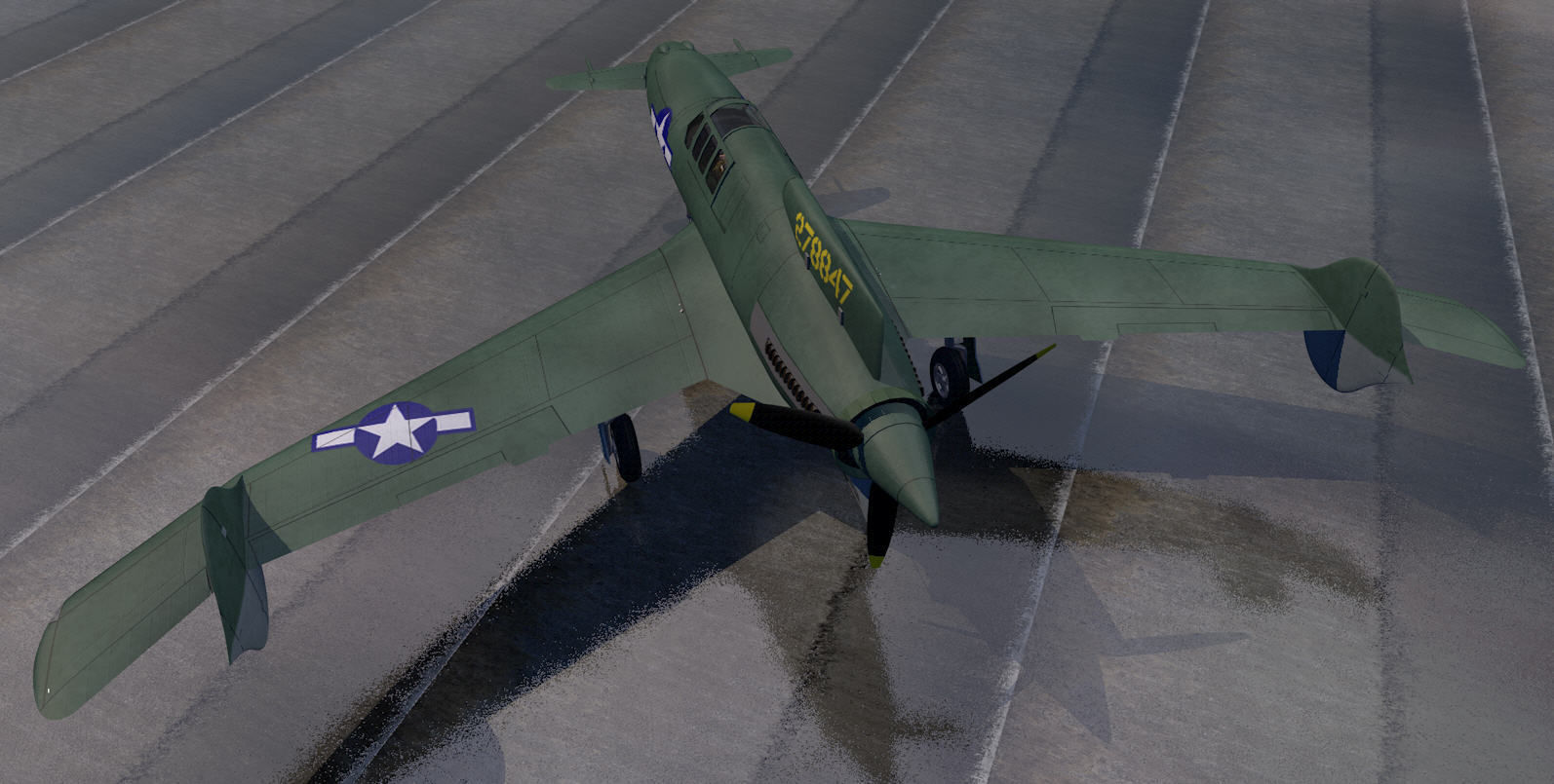 Curtiss-Wright XP-55 Ascender 3D model_1