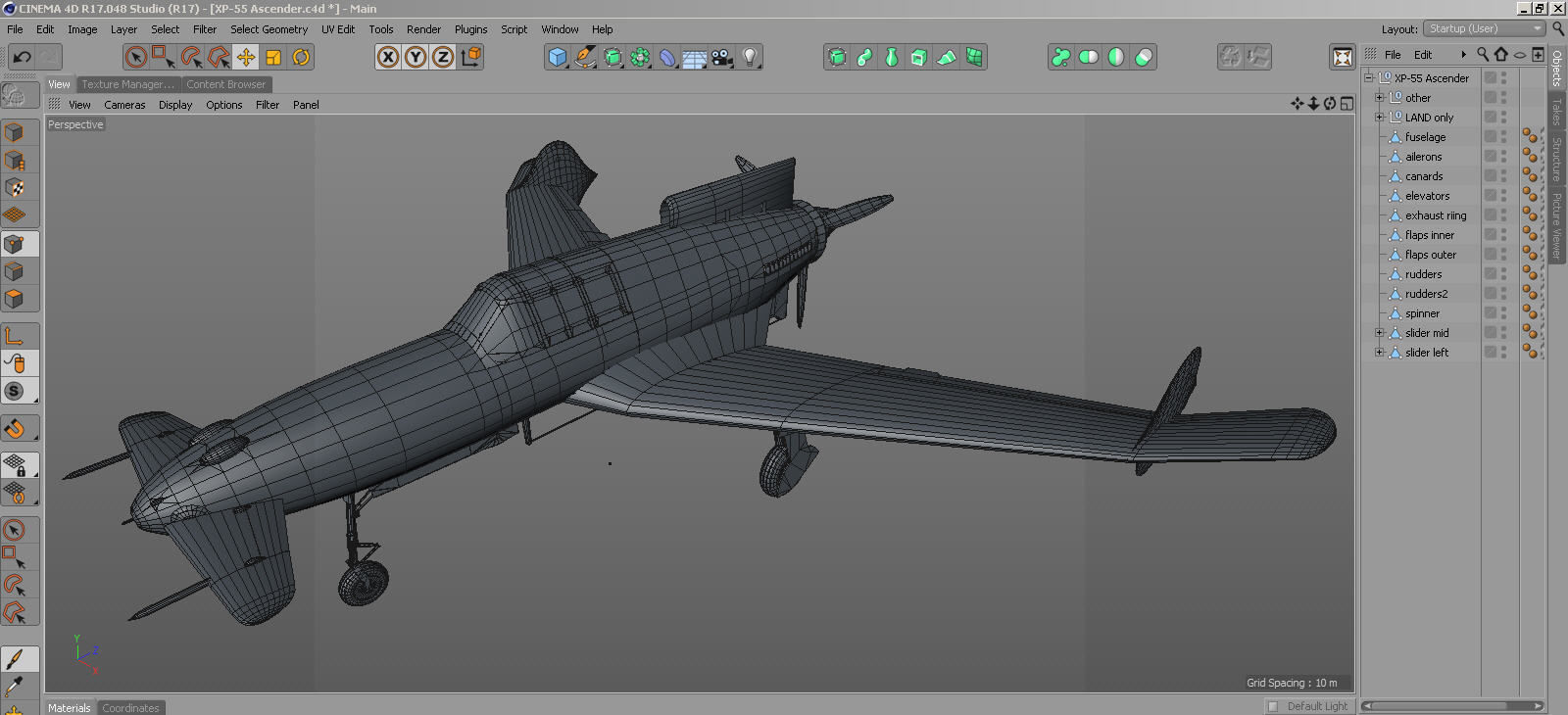 Curtiss-Wright XP-55 Ascender 3D model_12