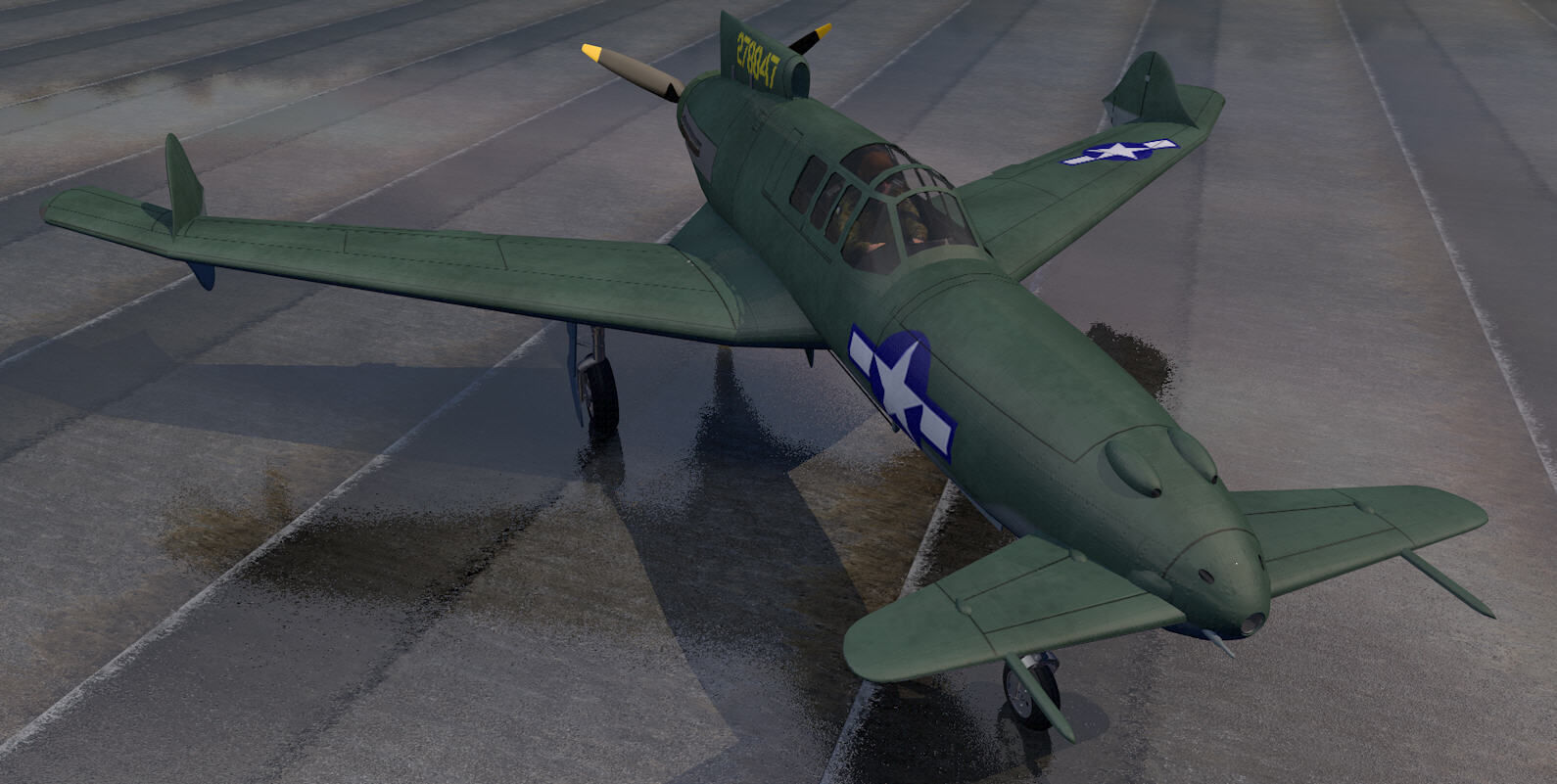 Curtiss-Wright XP-55 Ascender 3D model_3