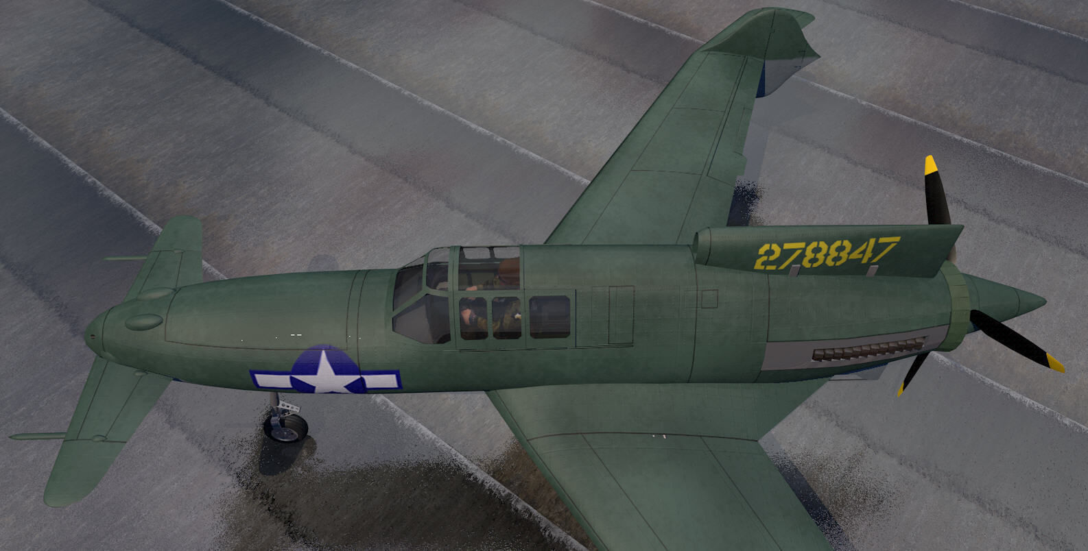 Curtiss-Wright XP-55 Ascender 3D model_6