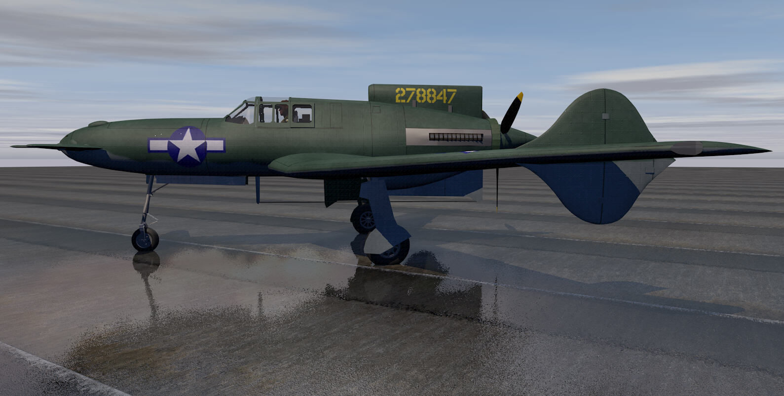 Curtiss-Wright XP-55 Ascender 3D model_2